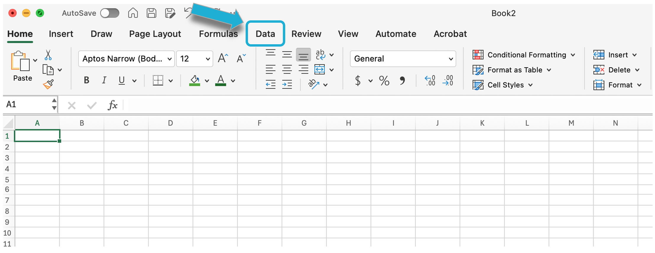 Data Tab